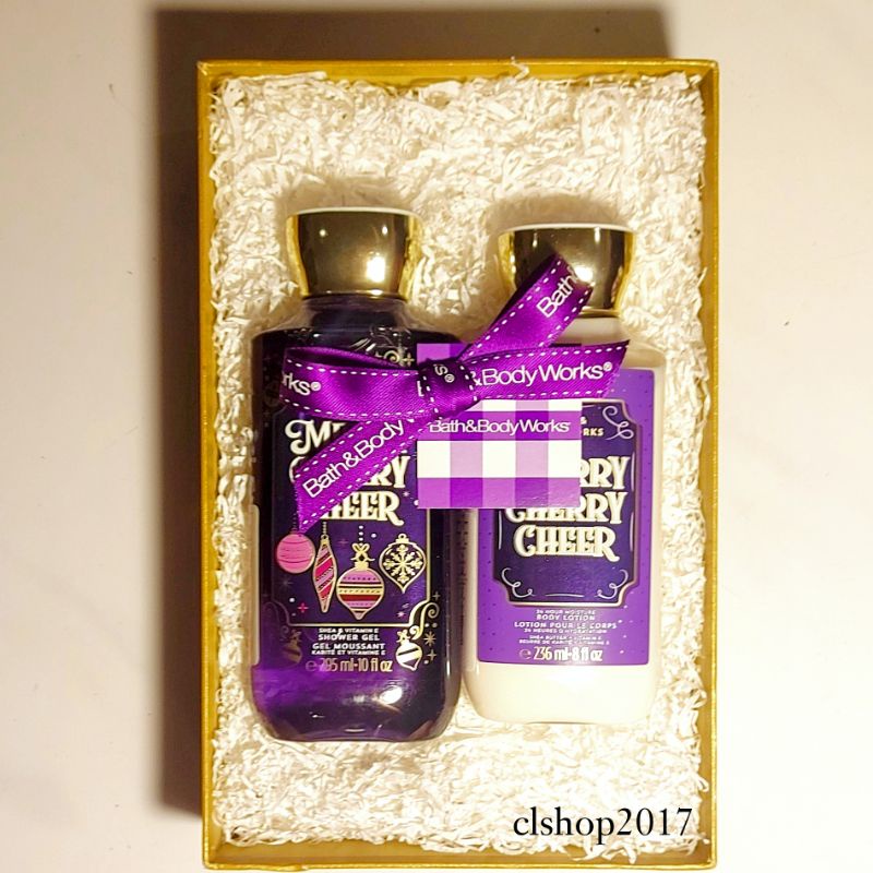 BBW MERRY CHERRY CHEER GIFT SET PAKET BATH &amp; BODY WORKS