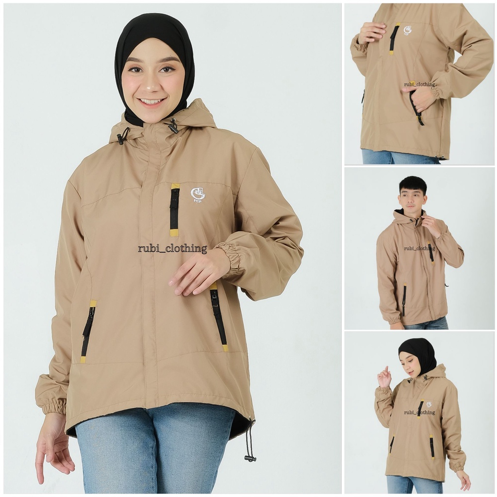 Jaket Parasut Wanita Waterproof Model Elbrus Size M L XL XXL Original FCF / Jaket Wanita Anti Air size Jumbo