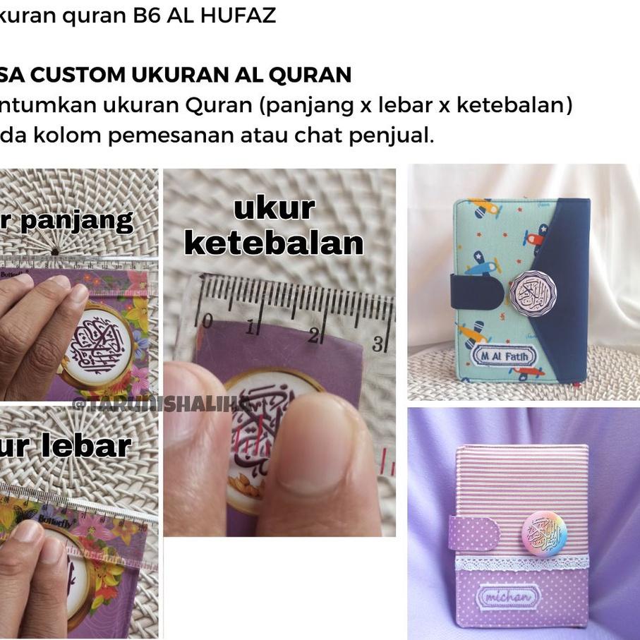 

옷 SAMPUL AL QURAN B6 CUSTOM NAMA KAIN KATUN MOTIF / KATALOG B6 SPL New !
