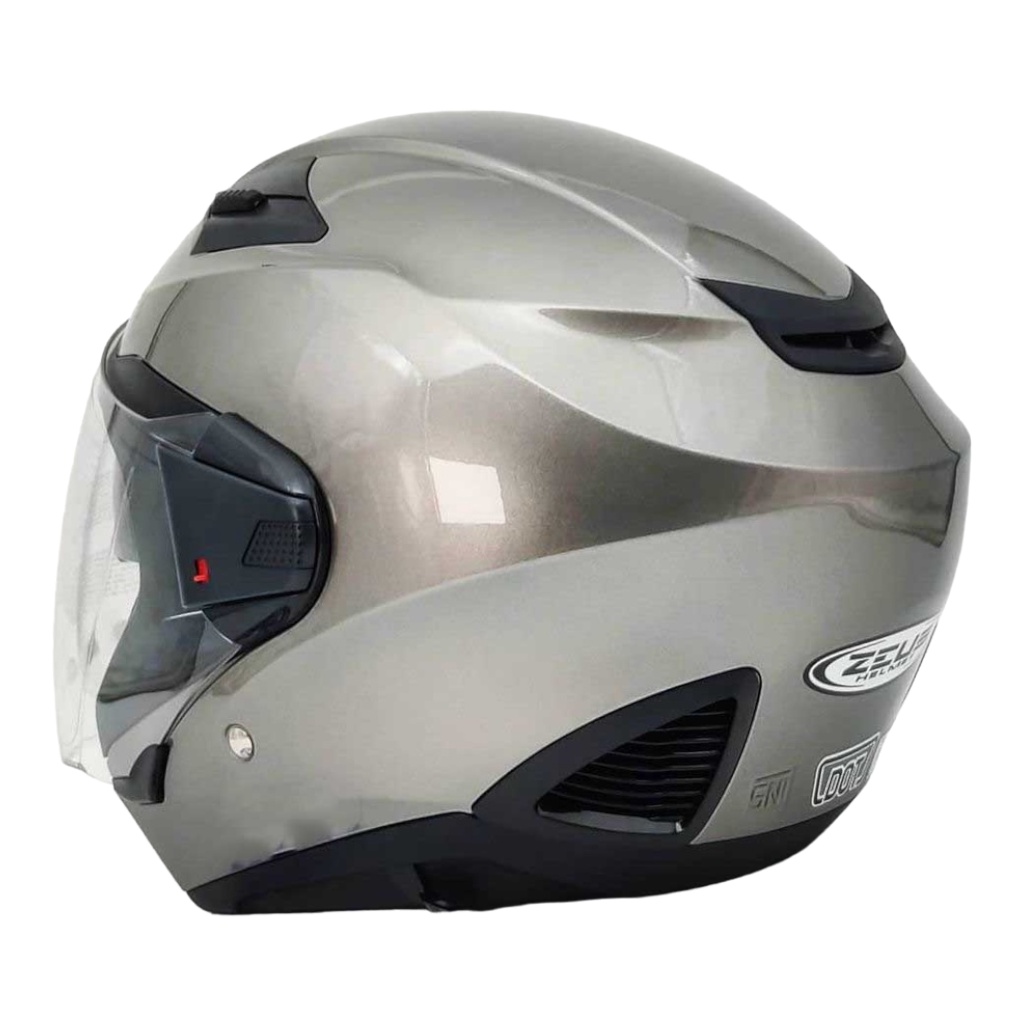 Helm Zeus ZS611 Solid Dark Silver Glossy | Zeus ZS 611 Double Visor