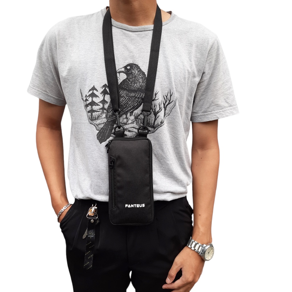 ADZA Dompet Hp Gantung Leher Magnus Selempang Pria/Wanita