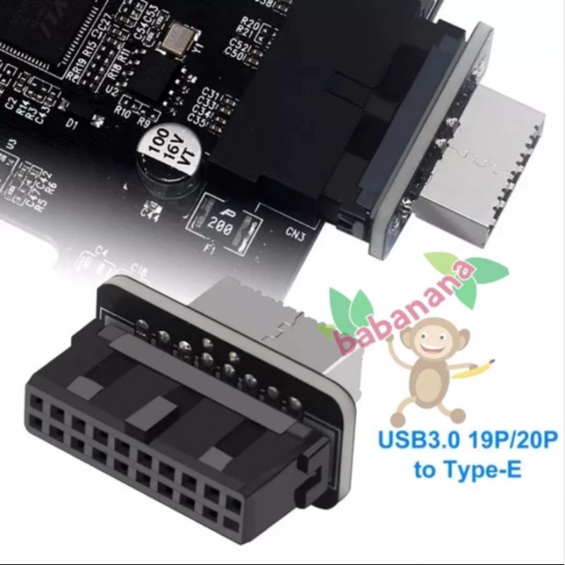 Usb to 3.0 19pin to 3.1 type c adapter motherboard mobo internal 20pin type-e type-c 20 pin