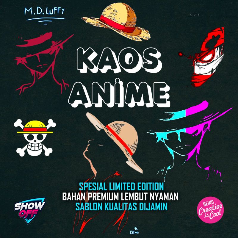 Tshirt Kaos Anime Luffy Series