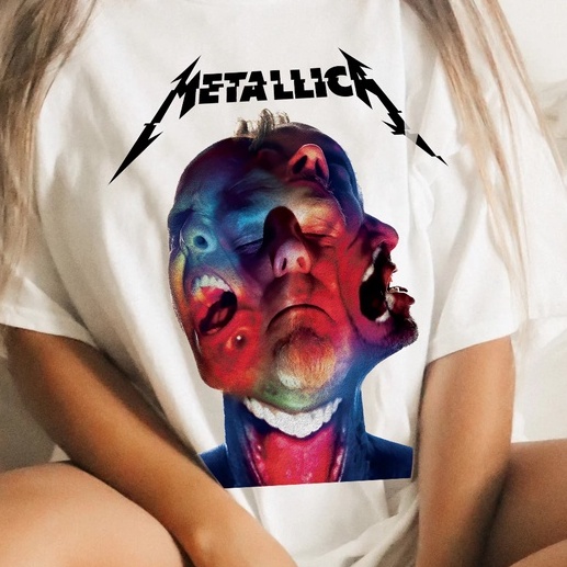 Kaos Metallica Putih | Kaos Band | Kaos Metal