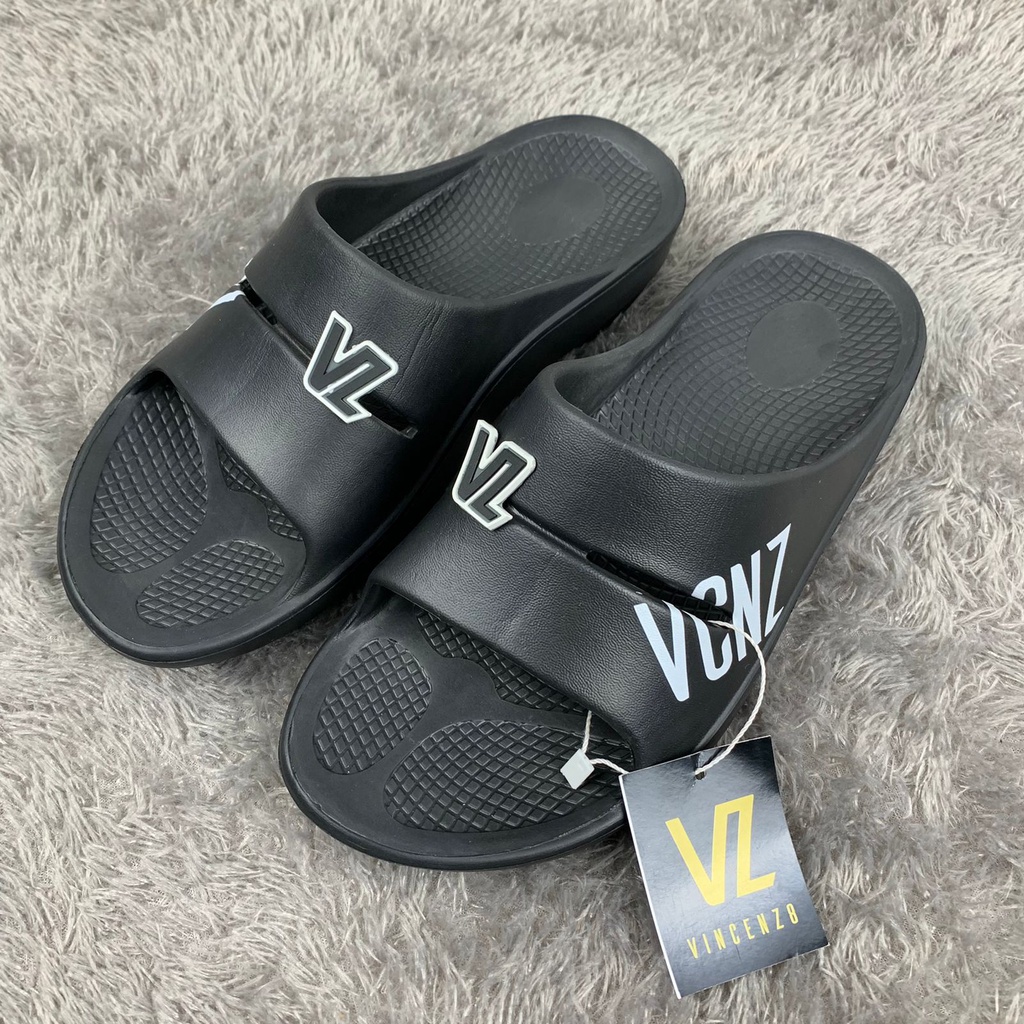 PROMO..!!!Sandal Slop Pria Sandal Slide Pria Extralight Phylon Anti Slip Sandal VINCENZ8 Slip On Terbaru Sandal Slop[ Pria Terbaru Sandal Slop Cowok