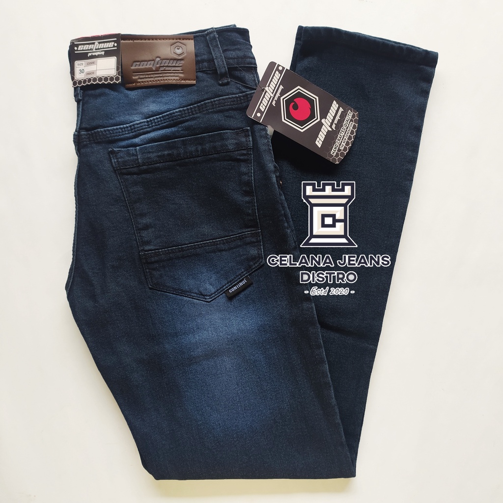 Celana Jeans Panjang Abu abu Pria Distro Continue