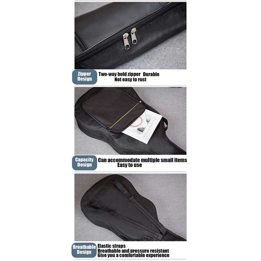 SCIONE Tas Gitar Oxford Double Strap 40 - 41 Inch - XAZ5 ( Mughnii )