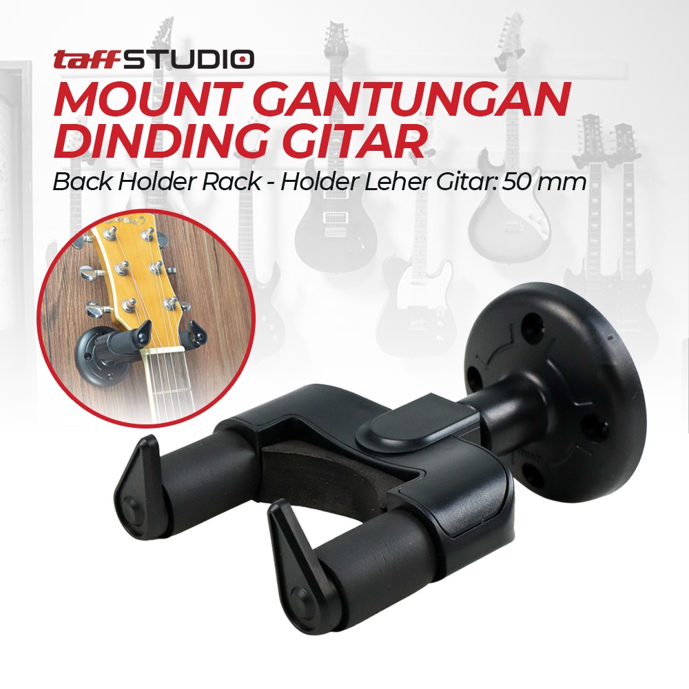 YGRETTE - TAFFSTUDIO HOLDER GANTUNGAN GITAR DI DINDING TEMBOK Guitar Wall Hanger Rack Rak Gitar