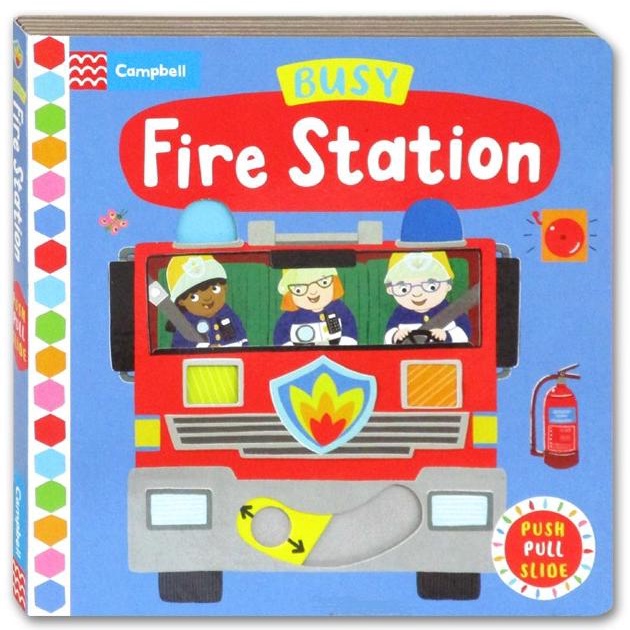 

Busy Fire Station - Push Pull Slide Board Book