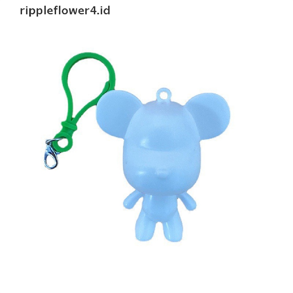 {rippleflower4.id} Fluid Bear set Handmade Diy Graffiti Bearbrick Statue Manual Mainan Orang Tua-Anak Fluid Paing Violent Bear Statue Dekorasi Rumah~