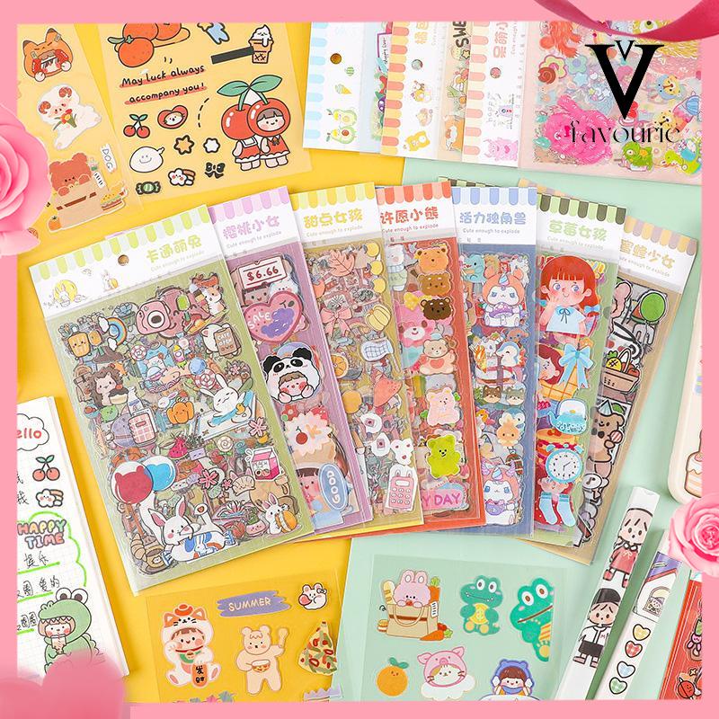 COD102Pcs Stiker Graffiti Kartun Beruang Lucu Anti Air Untuk Dekorasi Kopersepeda DIY Stationary -FA