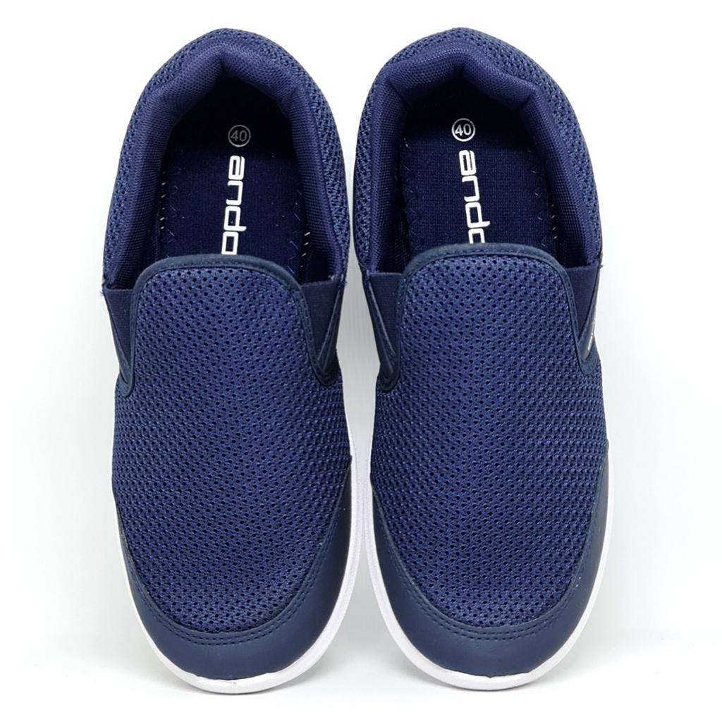 FIURI - Ando - ARKA 39-43 NAVY - Sepatu Sneakers Pria - Sepatu Olahraga Pria - Sepatu Knit Rajut Pria - Sepatu Jogging Pria - Sepatu Sport - Sepatu Slip On Pria - Sepatu Cowok