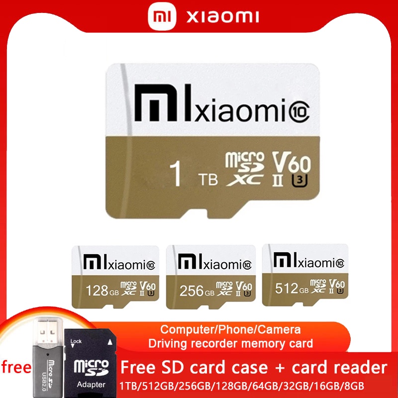 Xiaomi Mini SD Card Kelas10 tf 16gb 32gb 64gb Memory Card 128gb 256gb 512gb 1tb, Untuk Smartphone Tablet PC Kamera MP3/MP4 Player