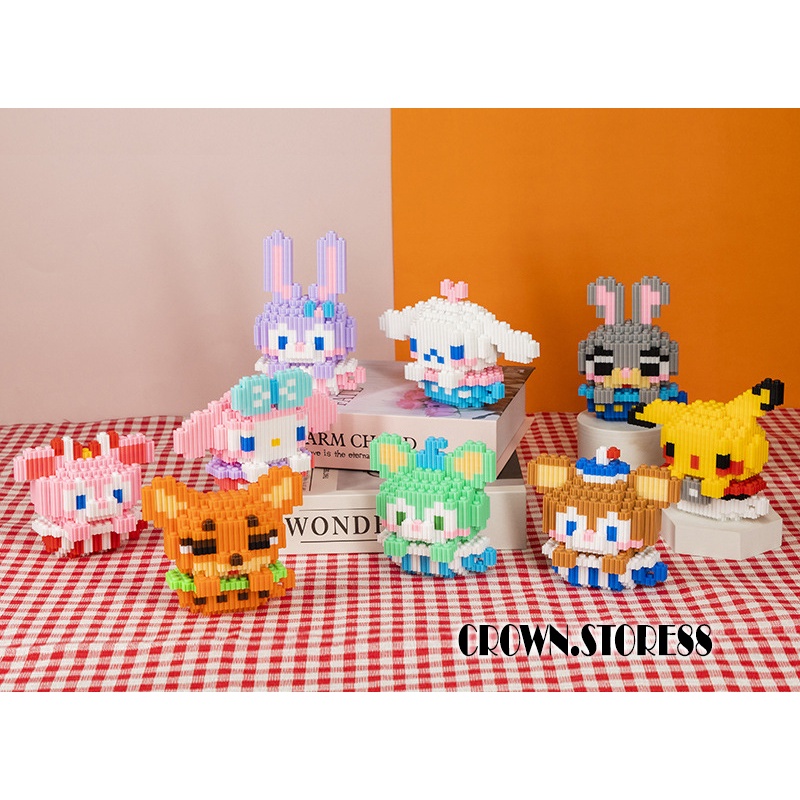 Nano Block Duffy Bear and Friend | Bricks education Nano Block ( Kado & Pajangan )