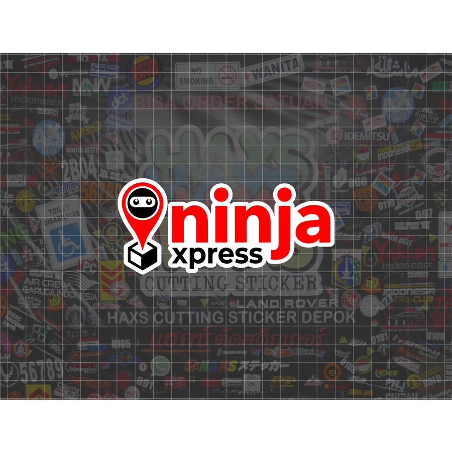 Cutting Sticker Logo Ninja Express v2 12 cm x 5.5 cm