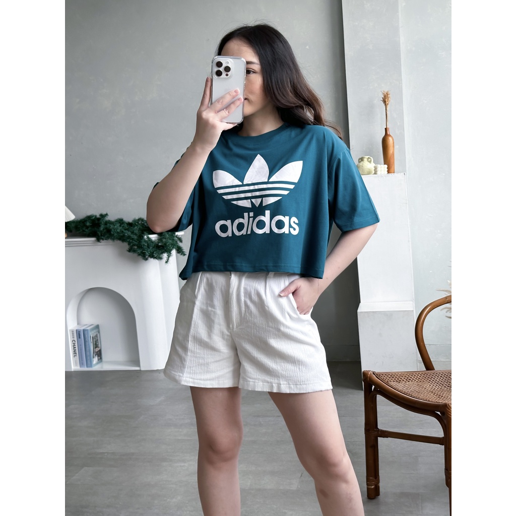 INFINITEE Crop Top Oversize Bahan Katun