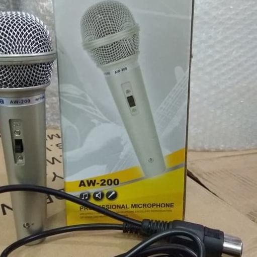 Bisa COD AIWA microphone Mic kabel AW 200 Mikropon suara mantap serbuuu 