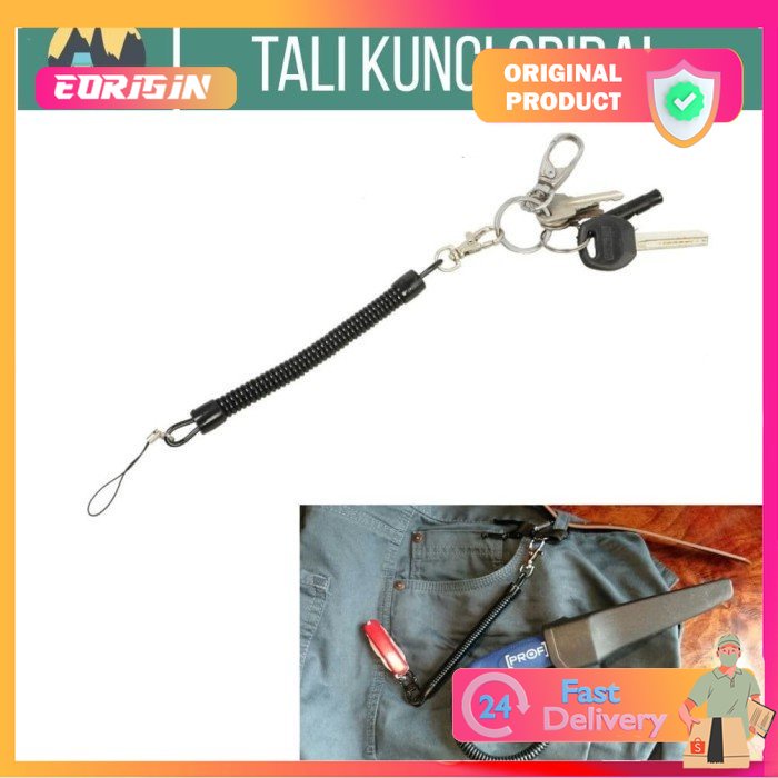 Tali Kunci Spiral Karabiner Quickdraw