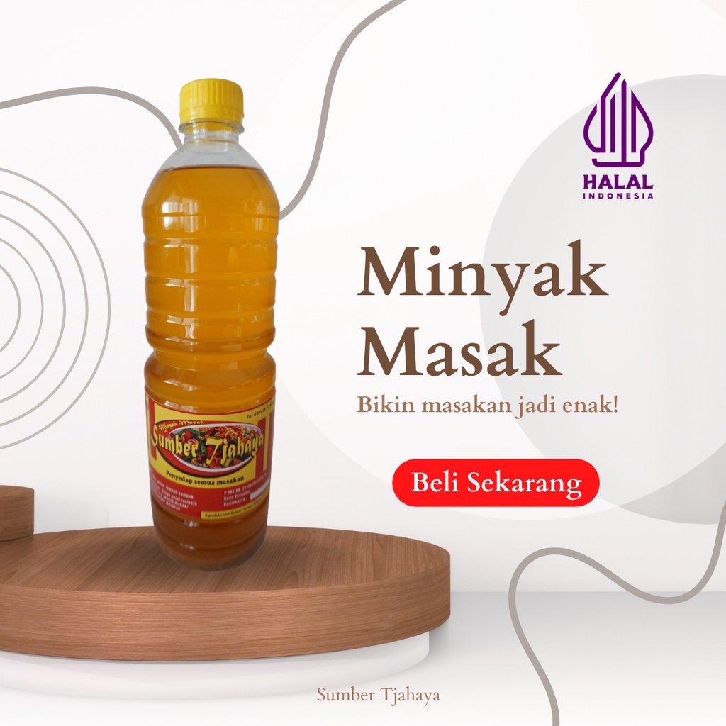 

Minyak Masak Sumber Tjahaya Minyak bumbu / penyedap tanpa MSG isi bersih 1 liter, HALAL