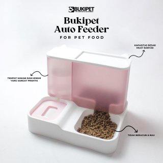 Pet Auto Feeder Water &amp; Food Tempat Makan Kucing Dispenser Minum Hewan - AUTO FEEDER