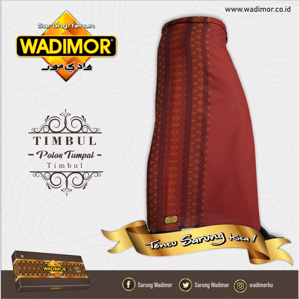 Sarung Wadimor Timbul Polos Tumpal Motif / Sarung Dewasa