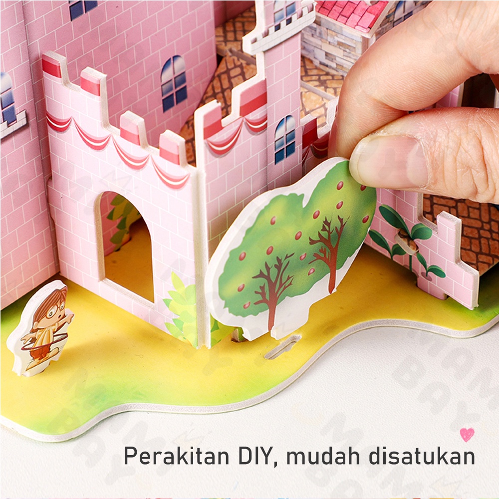 Mamibayi Mainan Puzzle 3D DIY Puzzle Edukasi Kreatif Anak