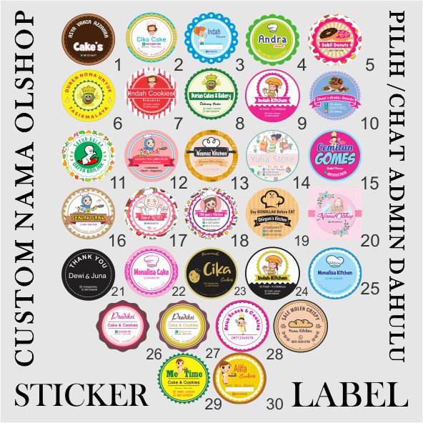 

cetak sticker label kemasan makanan stiker vinyl cromo transparan