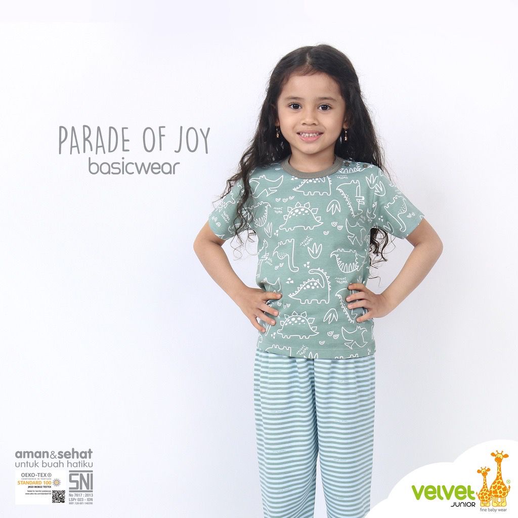 VELVET SETELAN PARADE OF JOY SERIES / VELVET BASICWEAR / SETELAN BAYI DAN ANAK