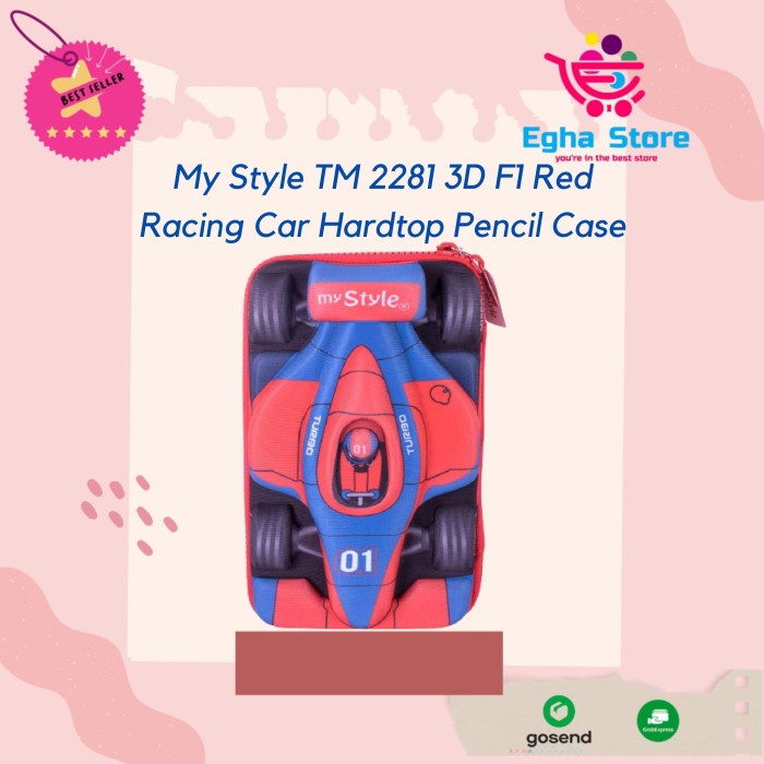 

TEMPAT PENSIL MY STYLE TM 2281 F1 RED RACING CAR HARDTOP PENCIL CASE