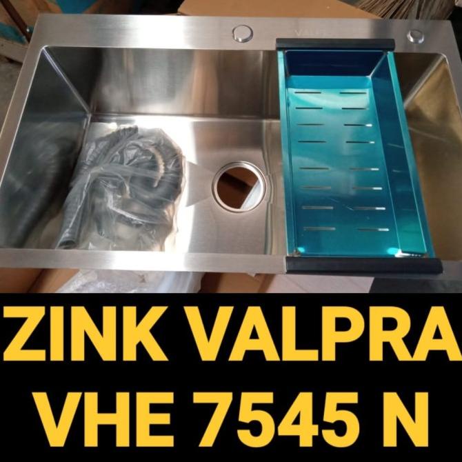 Kitchen Sink Stainless 7545 Bak Cuci Piring 1 Lubang Besar Stainles