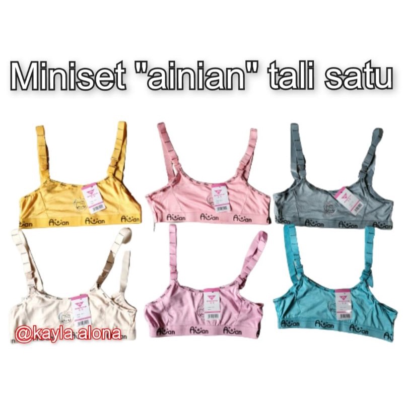 MINISET ANAK WARNA TALI SATU  &quot; AINIAN &quot; ( Tanpa Busa )