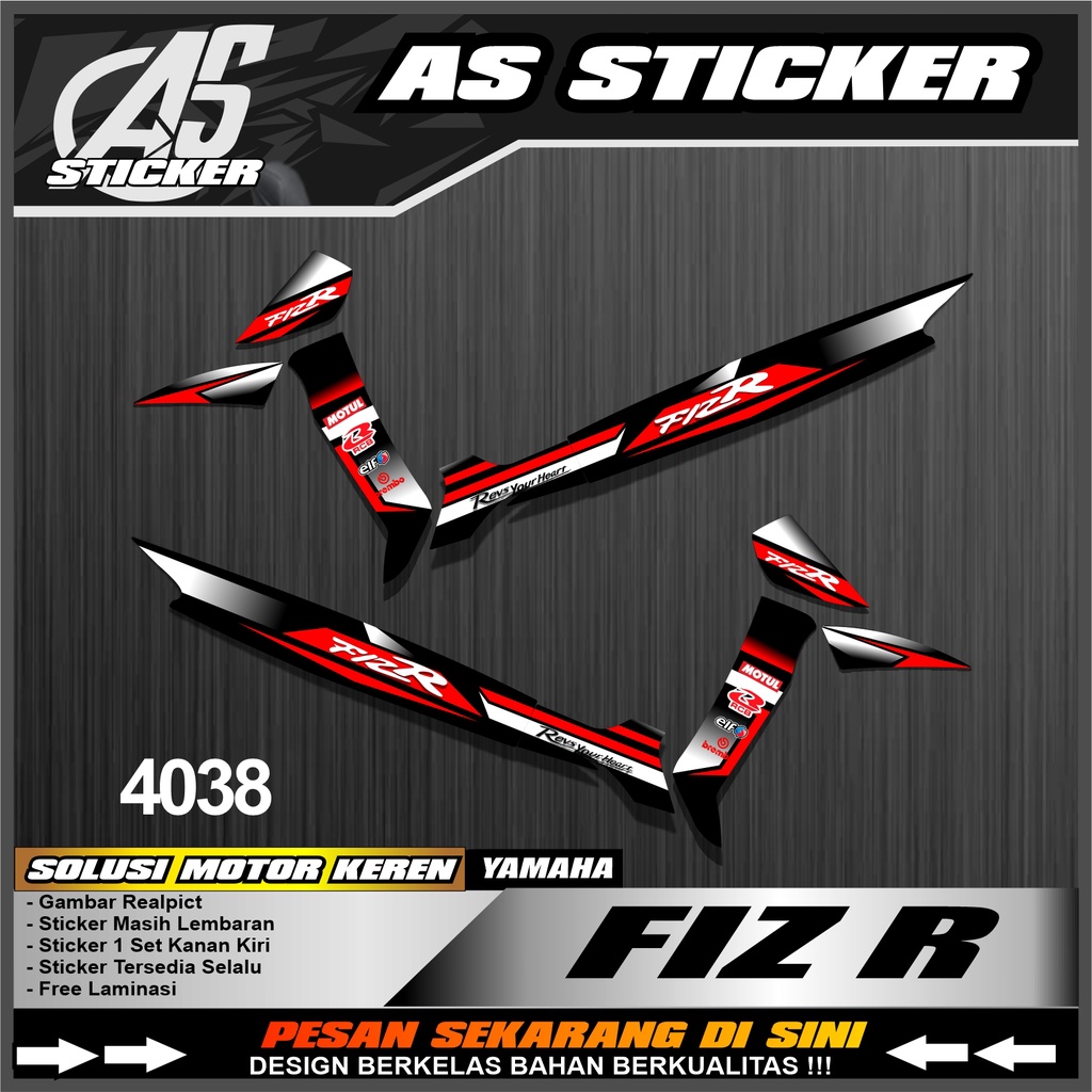 4038a Sticker Striping Motor Fiz r- Striping Yamaha Motor Fiz r - Stiker Variasi Motor Fiz R Semiful