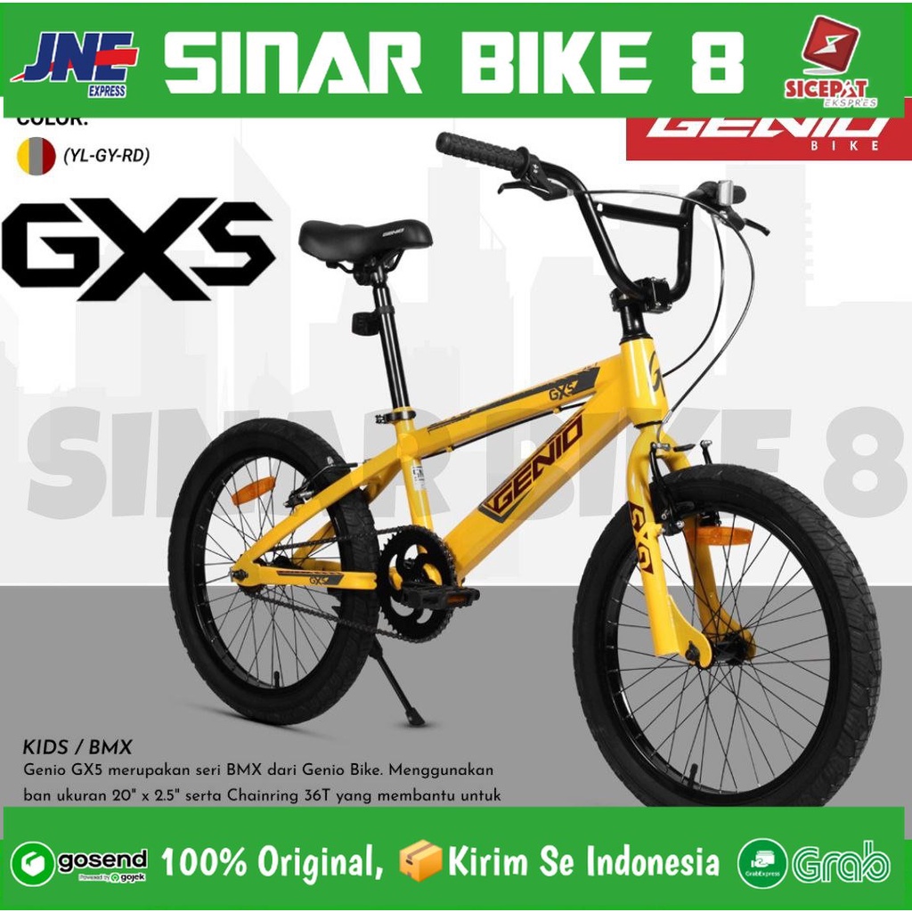 Sepeda Anak Laki laki Ukuran 20 Inch BMX GENIO GX 5 Ban 2.40