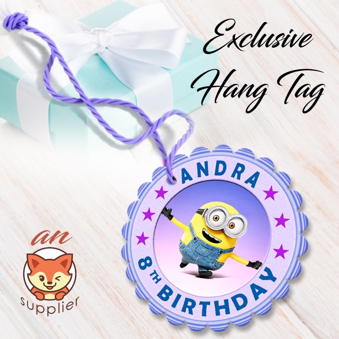 MINION 2-1 HANG TAG THANK YOU CARD ULTAH / ULANG TAHUN