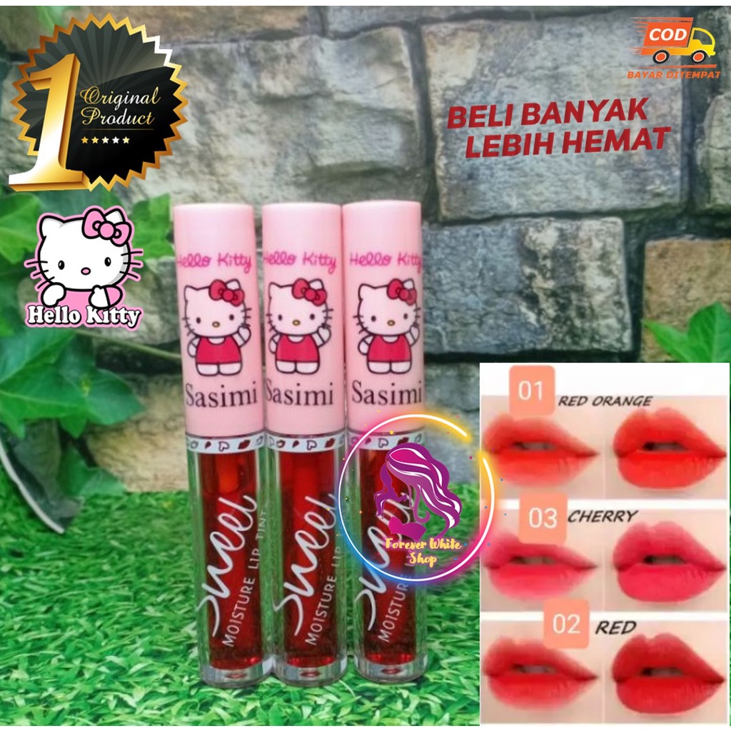 TERMURAH  Liptint Sasimi HELLO KITTY Lipgloss Sasimi HELLO KITTY / Lipstick Lipcream Lip Tint Liptin