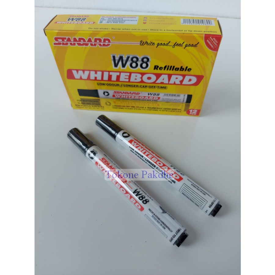 

Spidol Warna Whiteboard Merah Biru Hitam Merk Standard W88