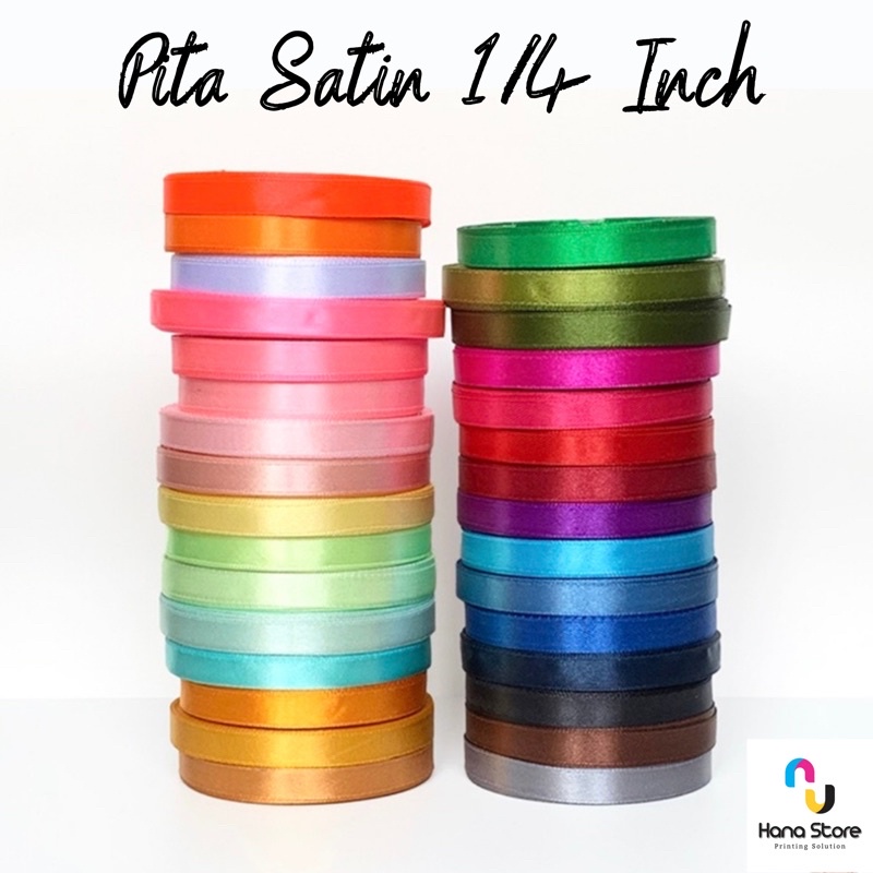 

PITA SATIN 1/4 = 0.6CM. 1 ROLL 20 - 25 YARD PITA EAGLE IMPORT