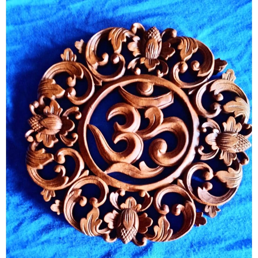 Kerajinan Ukiran kayu panil Bali 20cm 25cm Hiasan dekorasi dinding bali handmade