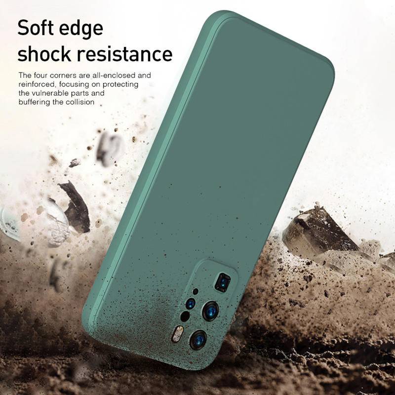 Casing Lucu Silikon Cair Persegi Mewah Case Untuk Huawei P30 Pro Lite Soft Edge Pelindung Penutup Belakang Ponsel