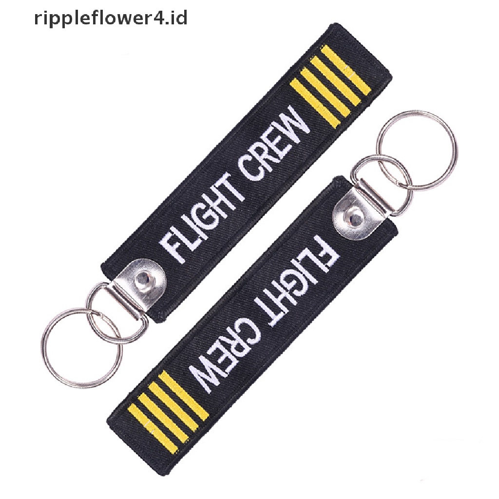 {rippleflower4.id} Gantungan Kunci Perhiasan Bordir Co-Pilot Key Chain Untuk Hadiah Penerbangan Luggage Tag~