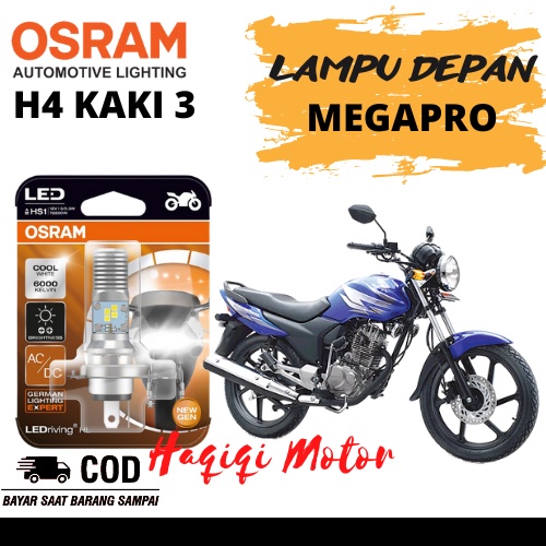 Lampu Depan Led Honda Megapro Primus, Megapro Lama Original Osram Kaki 3 Hs1