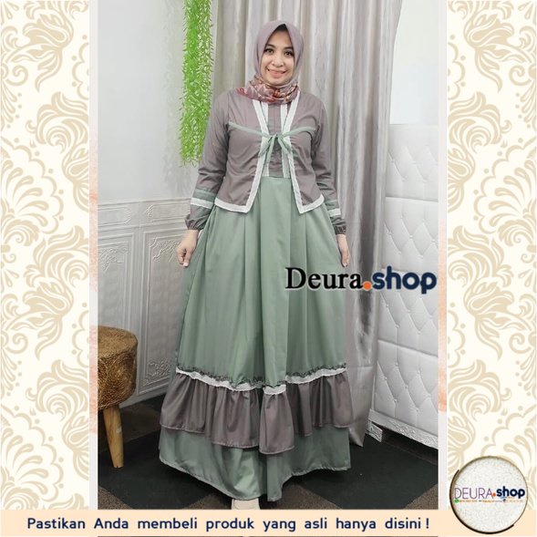 Setelan Gamis Deura 261  / Busana Muslim Terbaru / Dress Deura / Gamis Deura Original