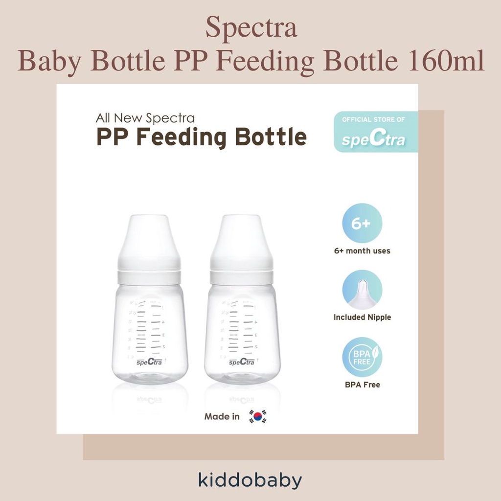 Spectra Baby Bottle PP Feeding Bottle 160ml Wide Neck isi 2pc | Botol Susu