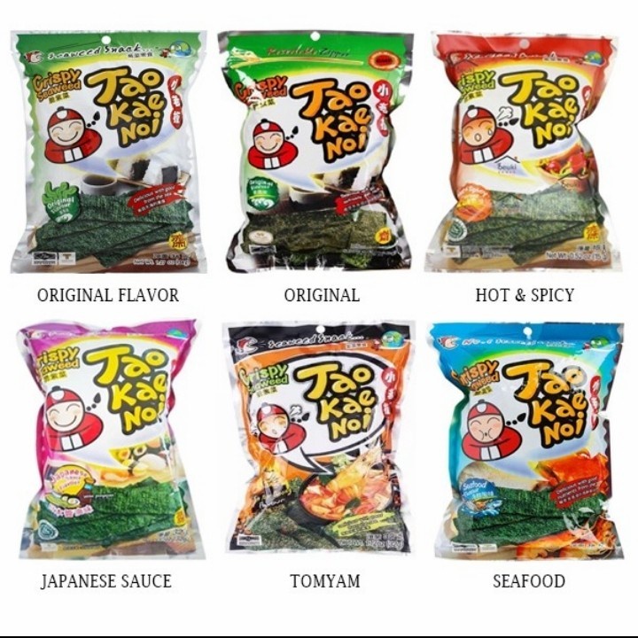 

AD Shops Tae Kae Noi Crispy Seaweed 32 Gram All Variant Original/ Spicy HALAL