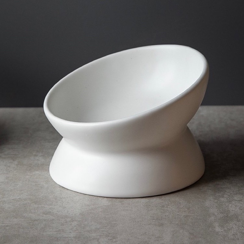 Non toxic ceramic pet high bowl  for healthy neck