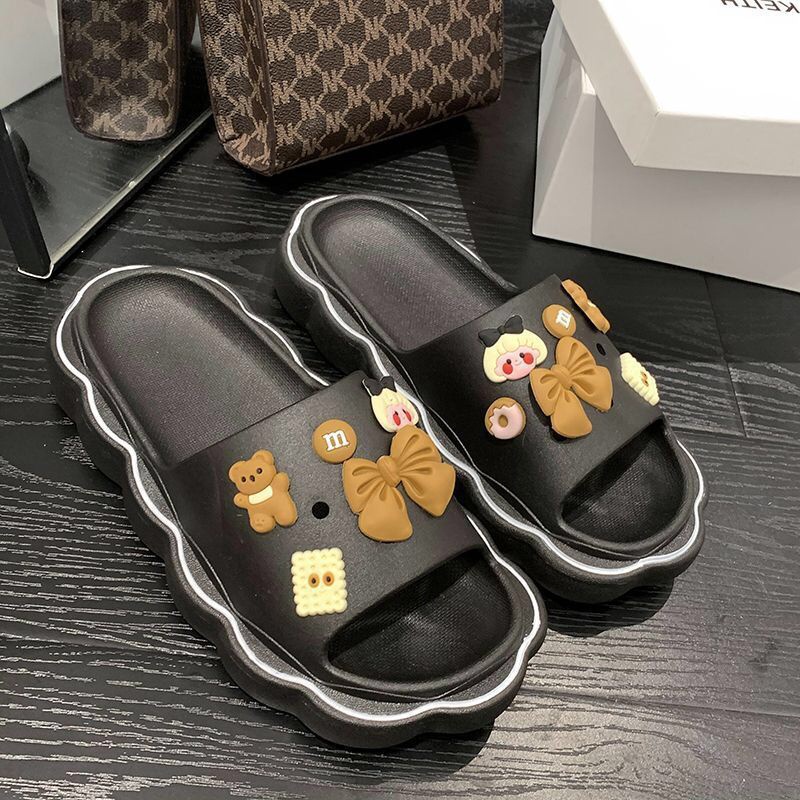 CUCI GUDANG TOPGROSIR TG0881 Sandal Slip On Wanita Import Motif Bear