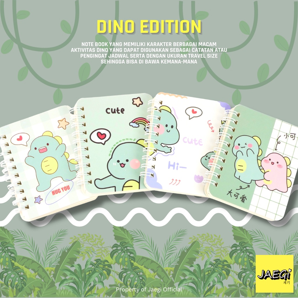 

JAEGi - Small Note Book / Buku Catatan A7 50 Lembar Dino Edition