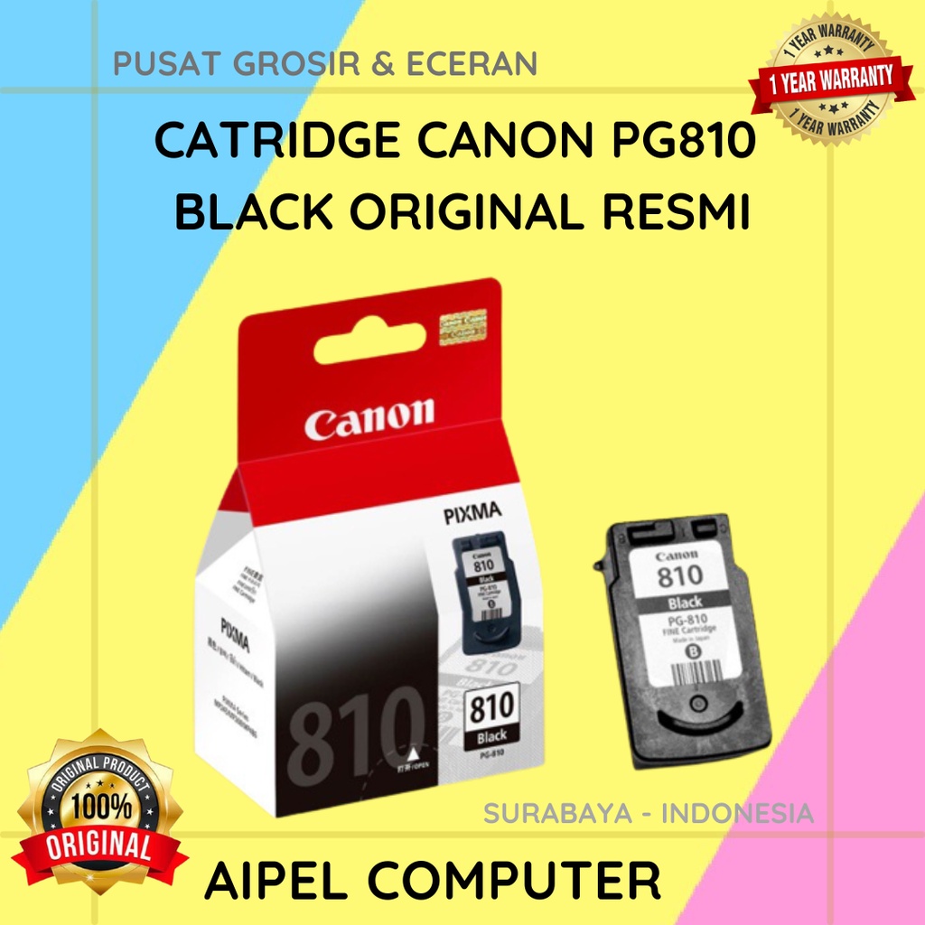 PG810 | CATRIDGE CANON PG810 BLACK ORIGINAL RESMI