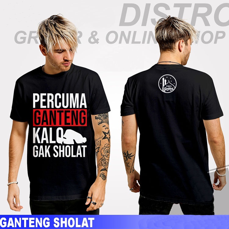 OSCAR FS(COD✔️] T-SHIRT DEWASA S-XXL 30+ Warna KAOS DAKWAH PERCUMA GANTENG KALO GAK SHOLAT -BYK WARN