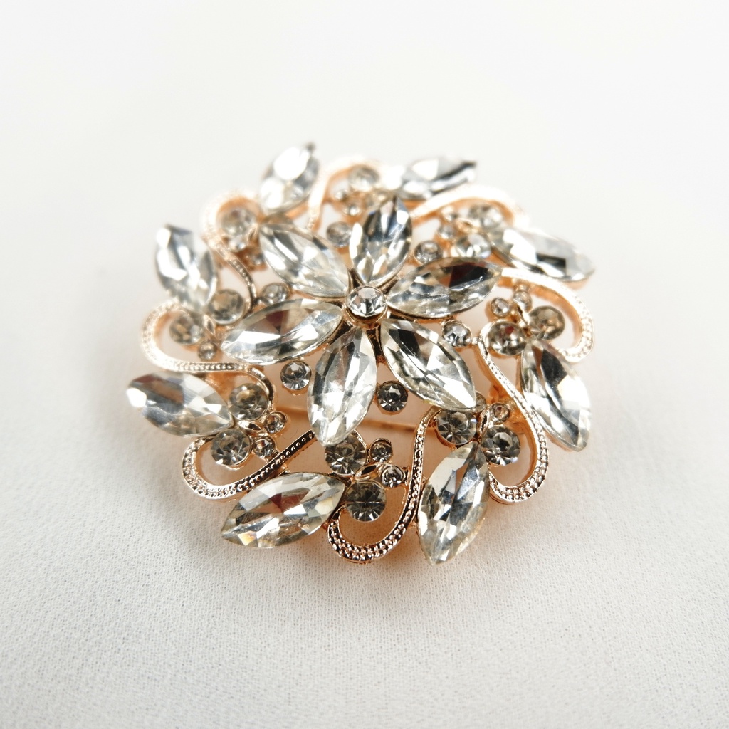 Bros mutiara banyak bulat mewah / bros hijab premium/ bros kebaya cantik / bros mewah